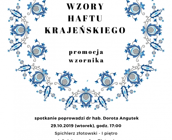 Wzory haftu krajeńskiego - promocja wzornika